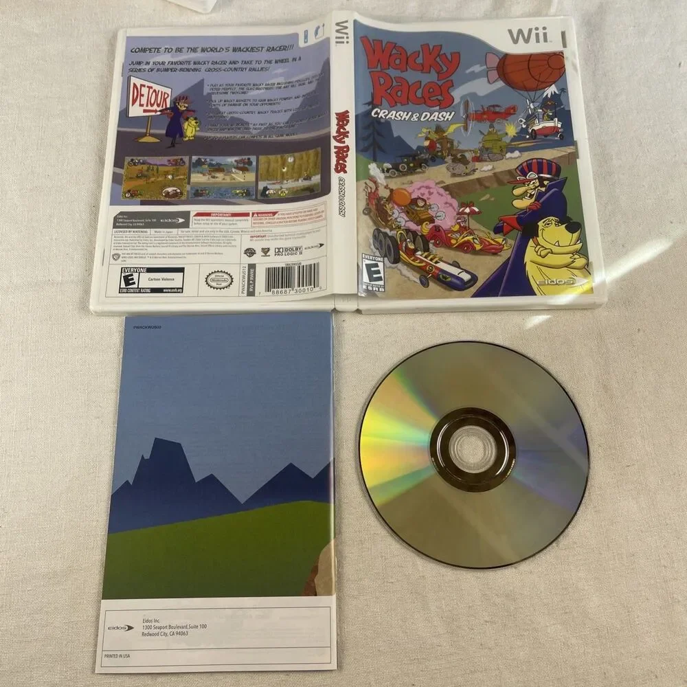 Wacky Races: Crash & Dash (Nintendo Wii, 2008) Tested/Working